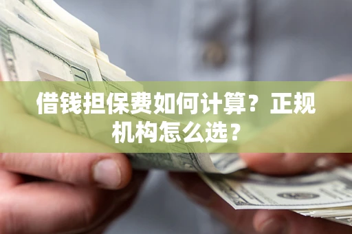 济南借钱担保费如何计算？正规机构怎么选？