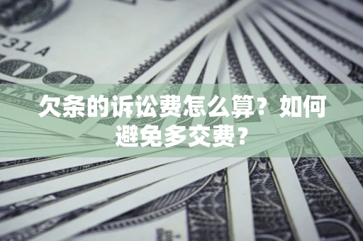 济南欠条的诉讼费怎么算？如何避免多交费？