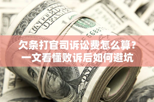 济南欠条打官司诉讼费怎么算？一文看懂败诉后如何避坑